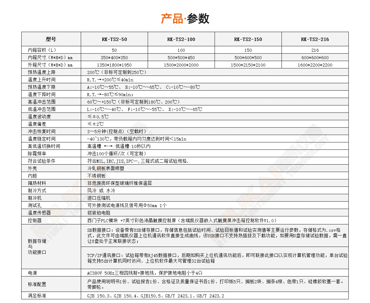 帶視窗玻璃冷熱沖擊試驗(yàn)箱規(guī)格參數(shù)